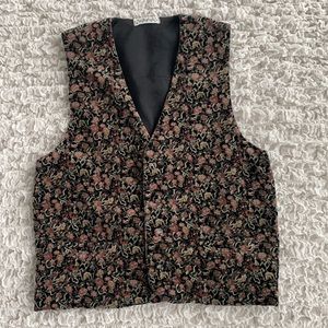 Corduroy Floral Vest (Vintage)